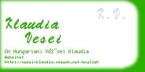 klaudia vesei business card